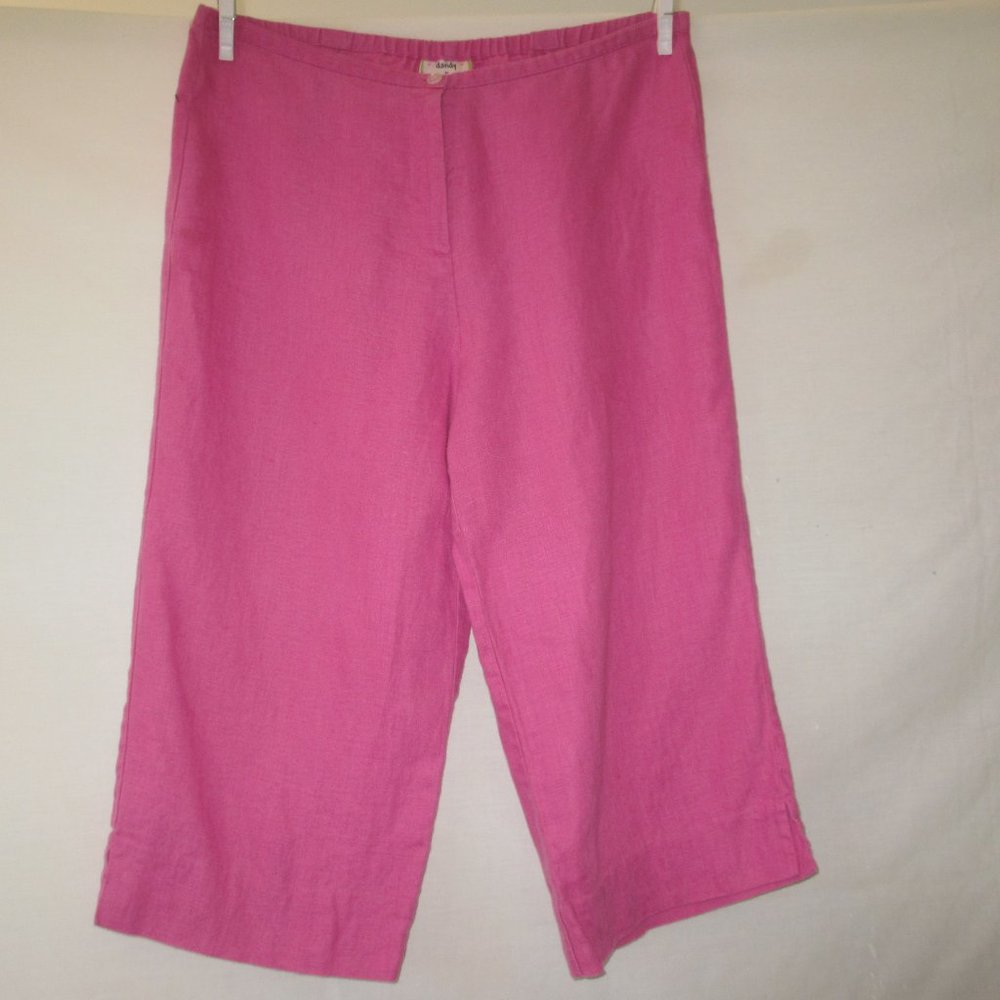 NEW PANTS L LINEN SHORTS WOMEN`S LONG PINK